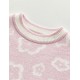 Baby Girl Knit Flare Floral Dress - Pink Baby Girl Knit Flare Floral Dress - Pink
