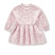 Baby Girl Knit Flare Floral Dress - Pink Baby Girl Knit Flare Floral Dress - Pink