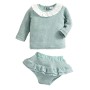 Baby Girl Knit Ruffle Set - L.Blue