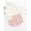 Baby Girl Knitted Bodysuit Onesie Pink