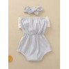 Baby Girl Lace Strapless Bodysuit - Grey