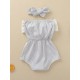 Baby Girl Lace Strapless Bodysuit - Grey