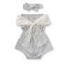 Baby Girl Lace Strapless Bodysuit - Grey