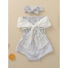 Baby Girl Lace Strapless Bodysuit - Grey