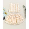 Baby Girl Plaid Suit - Yellow