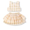Baby Girl Plaid Suit - Yellow