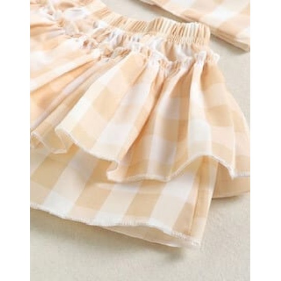 Baby Girl Plaid Suit - Yellow Baby Girl Plaid Suit - Yellow