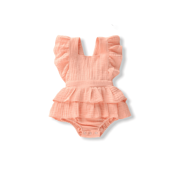 Baby Girl Ruffled Jumpsuit - L.Pink Baby Girl Ruffled Jumpsuit - L.Pink