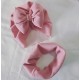 Baby Handmade Set Bowknot Hat & Scarf - Pink Baby Handmade Set Bowknot Hat & Scarf - Pink