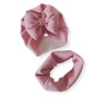 Baby Handmade Set Bowknot Hat & Scarf - Pink