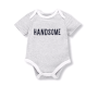 Baby Handsome Striped Romper - L.Grey