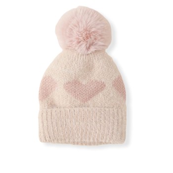 Baby Heart Beanie - Pink