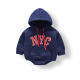 Baby Hooded Jumpsuit NYC - D.Blue