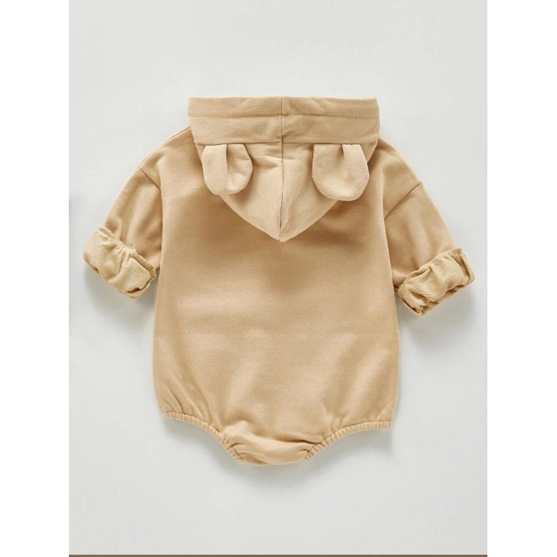 Baby Hoodie Jumpsuit - Beige
