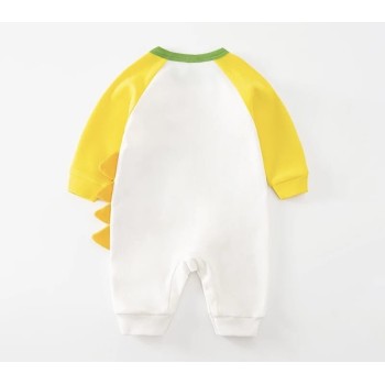 Baby Jumpsuit 3D Dino - White/Yellow
