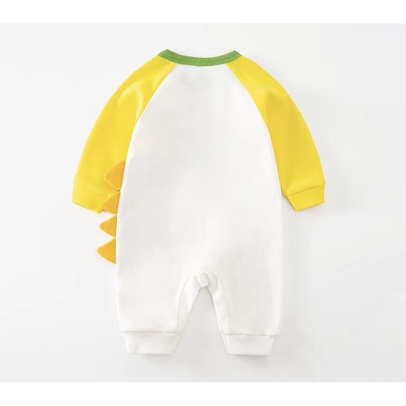 Baby Jumpsuit 3D Dino - White/Yellow