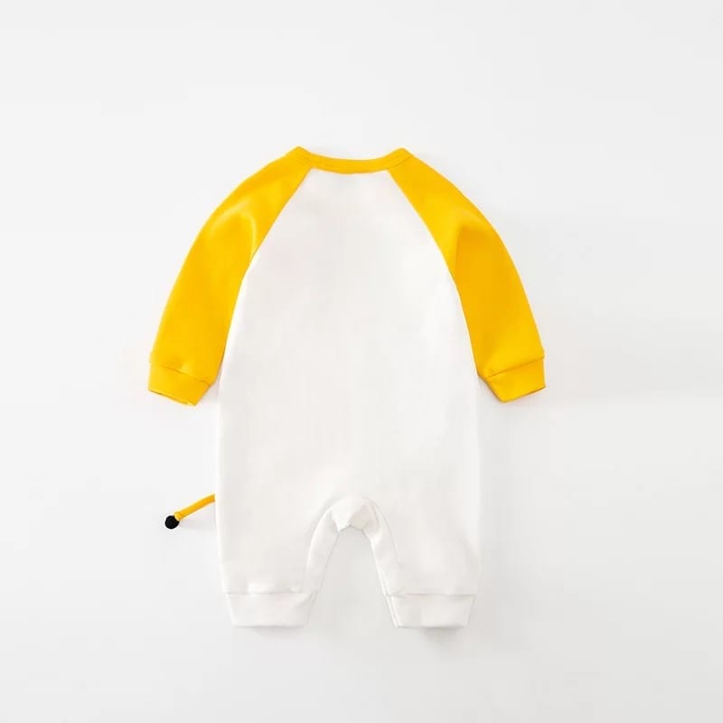 Baby Jumpsuit 3D Giraffe - White/Yellow
