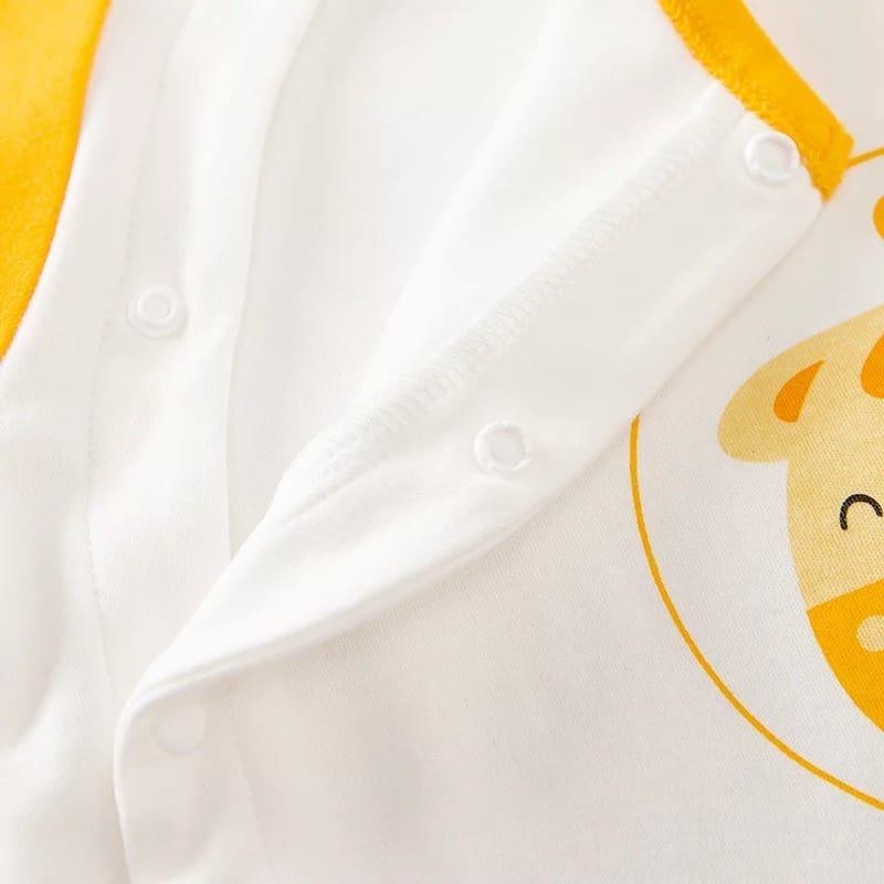 Baby Jumpsuit 3D Giraffe - White/Yellow