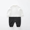 Baby Jumpsuit Bowknot Gentleman - Total Black