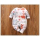 Baby Jumpsuit Jungle Fox - White Baby Jumpsuit Jungle Fox - White