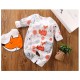 Baby Jumpsuit Jungle Fox - White Baby Jumpsuit Jungle Fox - White