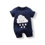 Baby Jumpsuit Short Sleeve Cloud - Navy