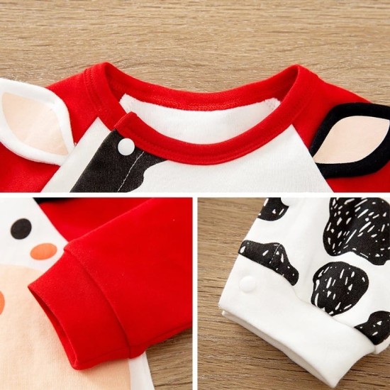 Baby Jumpsuit Sweet Cow Red Baby Jumpsuit Sweet Cow Red