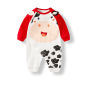 Baby Jumpsuit "Sweet Cow" Red