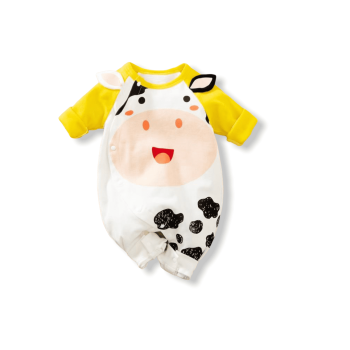 Baby Jumpsuit "Sweet Cow" - Yellow