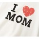 Baby Jumpsuit I Love Mom White/Grey