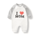 Baby Jumpsuit I Love Mom White/Grey