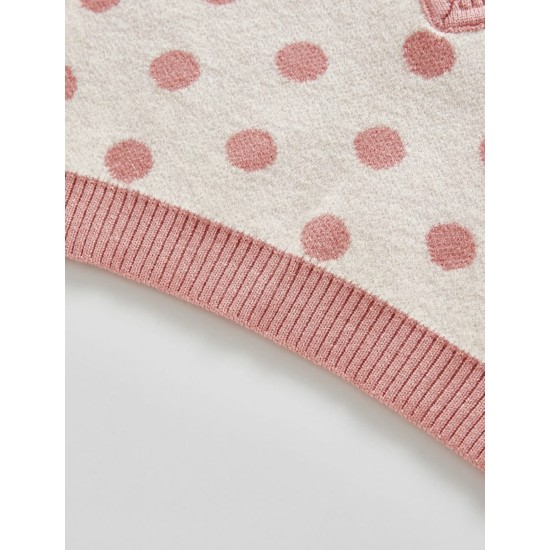 Baby Knit Set Pink Dress - Vest