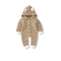 Baby Knitted Buttoned Jumpsuit  Ear Khaki