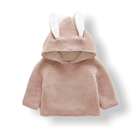 Baby Knitted Sweater Rabbit - Pink