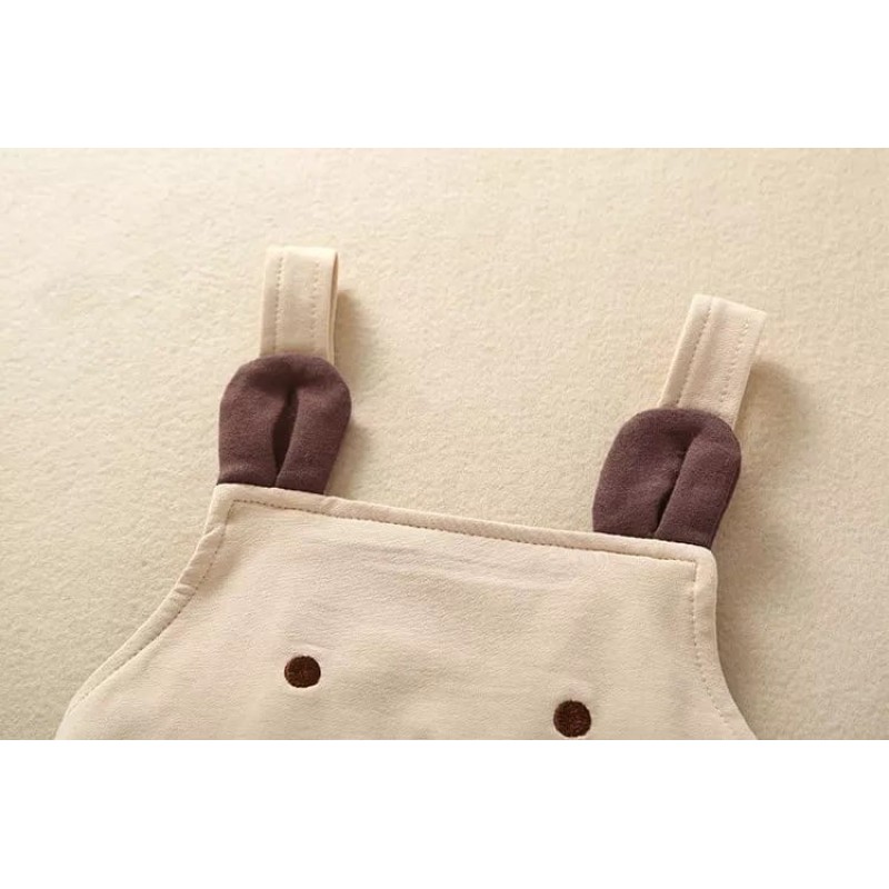 Baby Loose Unisex Jumpsuit Bear - Brown