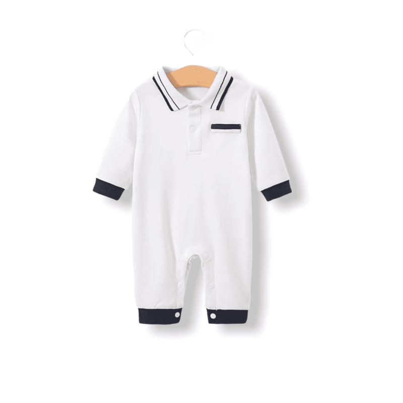 Baby Polo Gentlemen Jumpsuit - White
