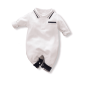 Baby Polo 'Gentlemen" Jumpsuit - White