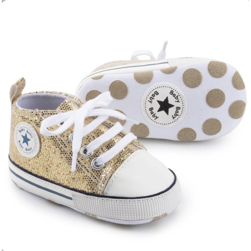 Baby Pre Walker Shoes Baby Star Gold