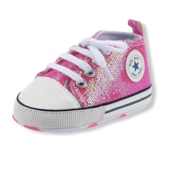 Baby Pre Walker Shoes "Baby Star" - Hot Pink