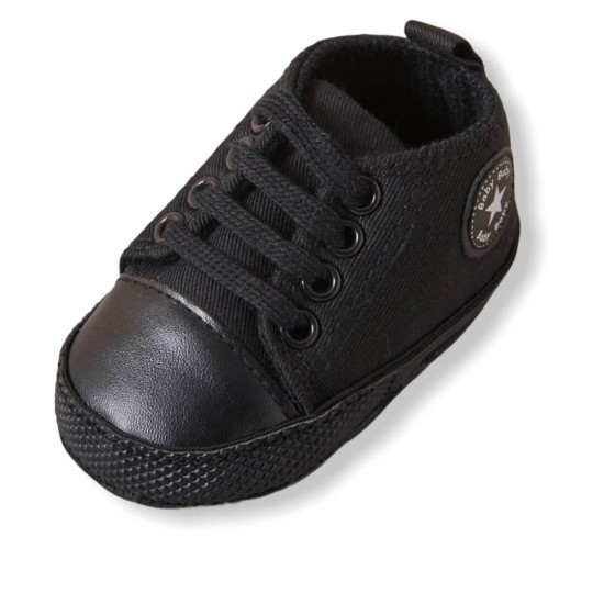 Baby Pre Walker Shoes Baby Star - Total Black Baby Pre Walker Shoes Baby Star - Total Black
