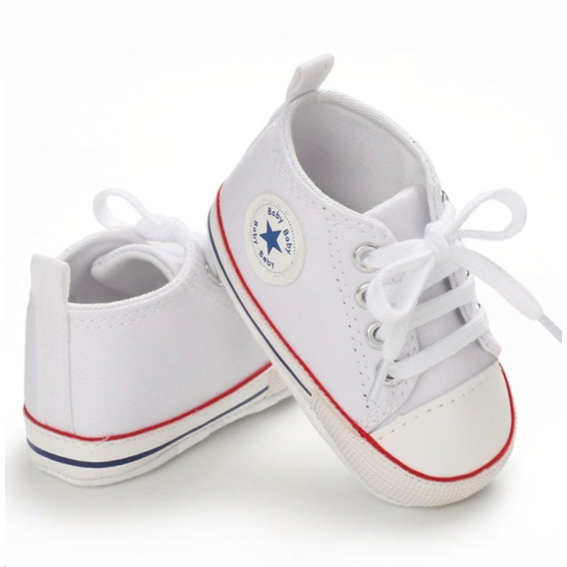Baby Pre Walker Shoes Baby Star White/Red