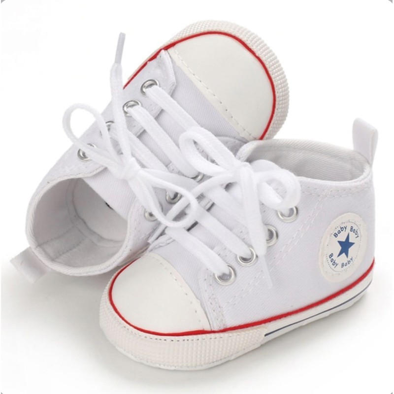 Baby Pre Walker Shoes Baby Star White/Red