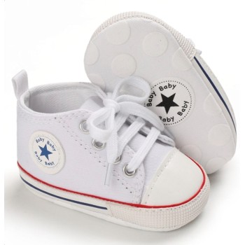 Baby Pre Walker Shoes "Baby Star" White/Red