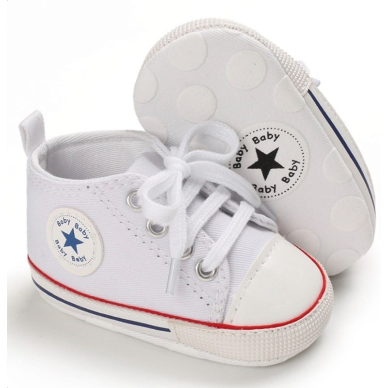 Baby Pre Walker Shoes Baby Star White/Red