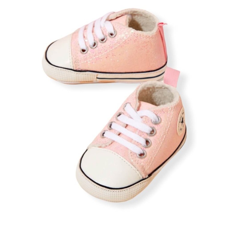 Baby Pre Walker Shoes Fleece Lining Baby Star - Pink
