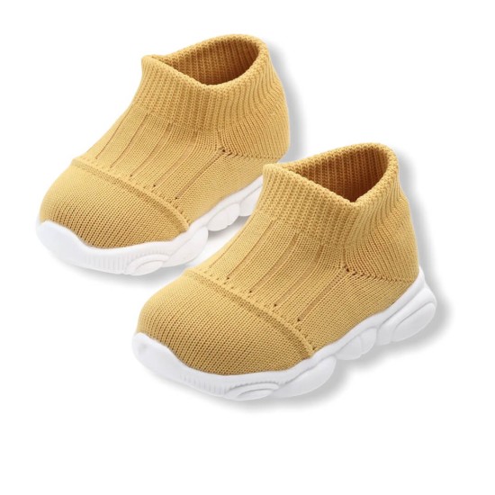 Baby Prewalker Flyknit Shoes - Yellow Baby Prewalker Flyknit Shoes - Yellow