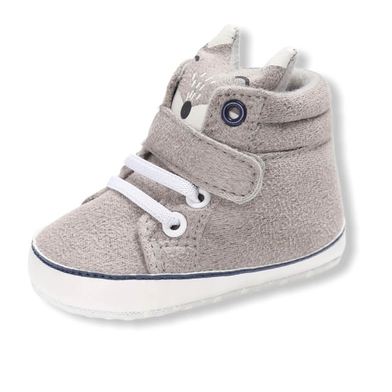 Baby Prewalker Shoes Fox - Grey