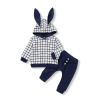 Baby Rabbit Ear Check Set - Blue