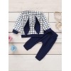 Baby Rabbit Ear Check Set - Blue