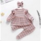 Baby Ribbed Set Stripes - Pink